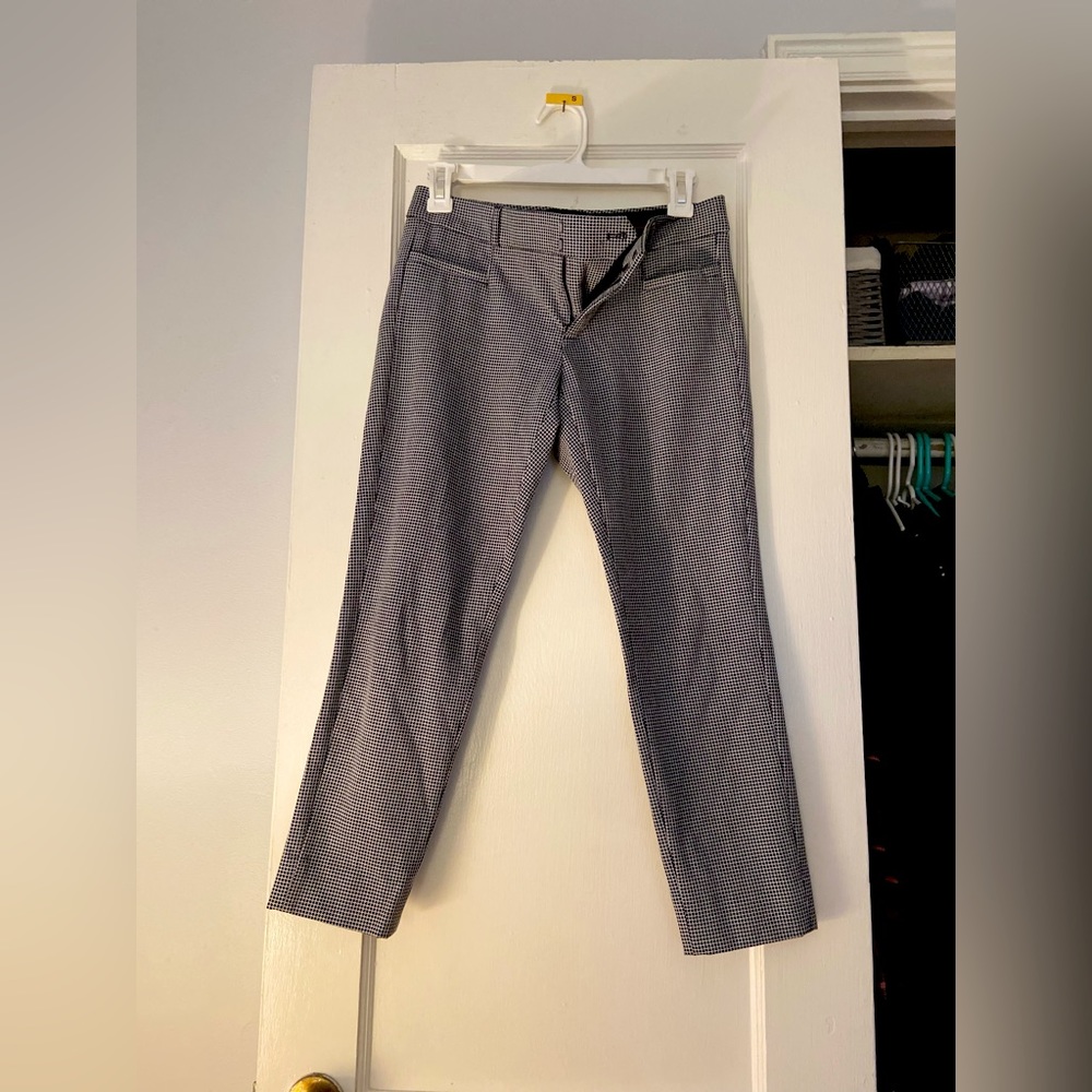 Checkered cropped Banana Republic dress pants